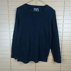 Motherhood Maternity Black Basic Long Sleeve Crew Neck Top